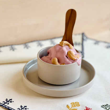 Strawberry and Cashew Ice Cream