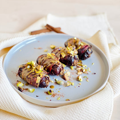 Prosciutto-Wrapped Dates with Pistachio Butter