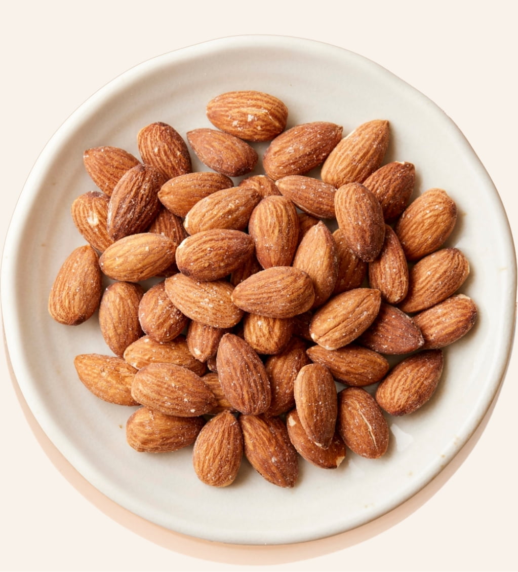 almonds background